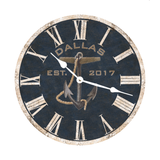 Personalized Nautical Anchor Clock