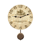 Pony Express Equestrian Clock with pendulum