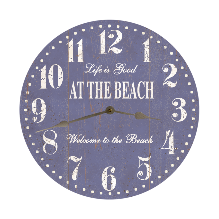 Rustic Beach Clock- Handmade and Unique – Time Flies Clocks