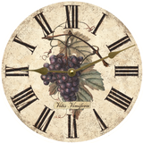 Purple Wine Grapes Clock