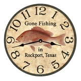Personalized Red Snapper Clock with black hands