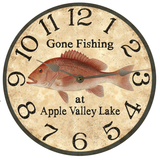 Personalized Red Snapper Clock with silver hands