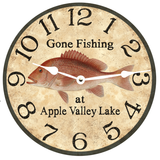 Personalized Red Snapper Clock with white hands