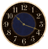 Navy Blue Center Clock