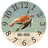 Sea Turtle Clock Gold Hands