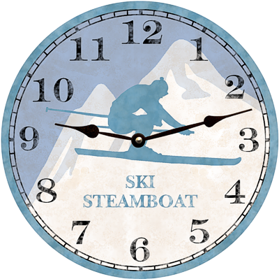 Personalized Skier Clock