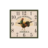Square Rooster Clock