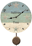 Personalized Starfish Beach Time Pendulum Clock