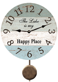 The Lake Is My Happy Place Pendulum Clock