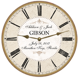 Rustic Wedding Wall Clock- Anniversary Clock