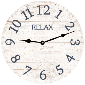 White Relax Clock