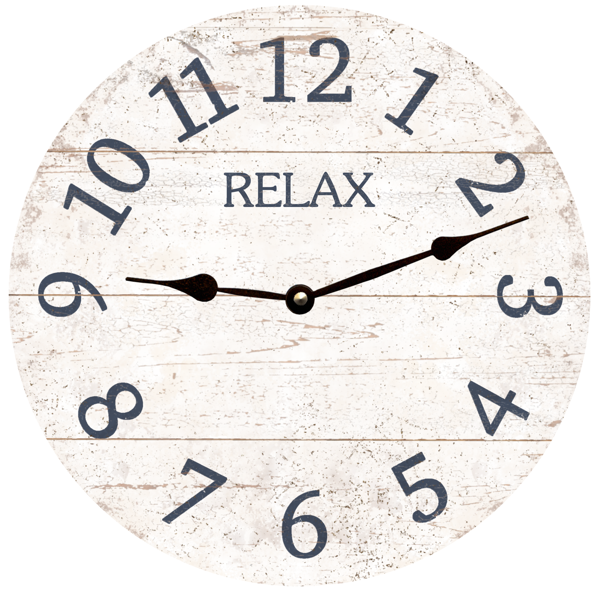 White Relax Clock