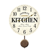 Personalized Kitchen Clock- White Kitchen Wall Clock